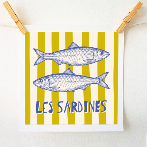 Les Sardines - A1 - A4 art print by Claire Atwood