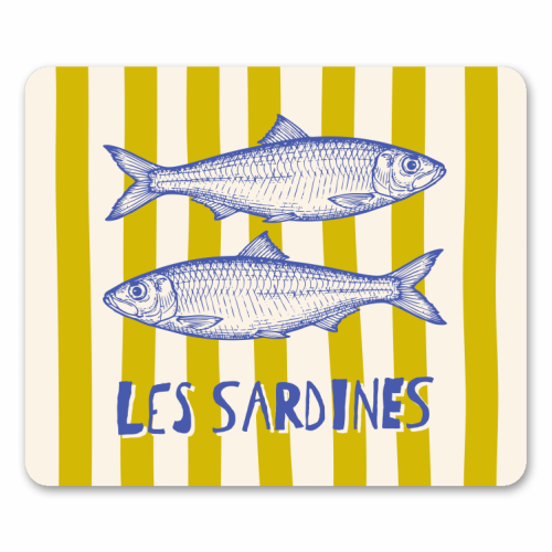 Les Sardines - mouse mat by Claire Atwood