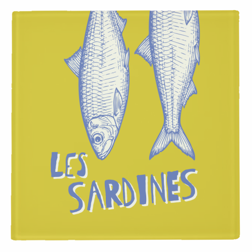 Les Sardines - personalised beer coaster by Claire Atwood