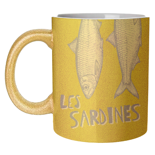 Les Sardines - unique mug by Claire Atwood