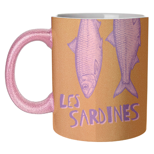 Les Sardines - unique mug by Claire Atwood