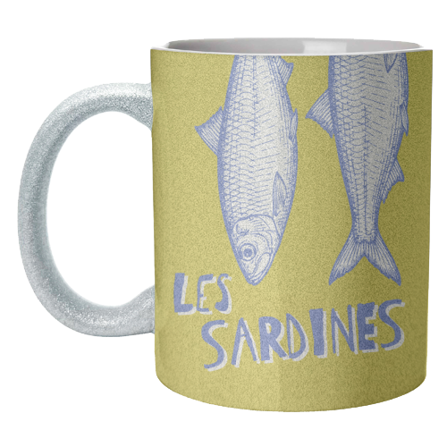 Les Sardines - unique mug by Claire Atwood