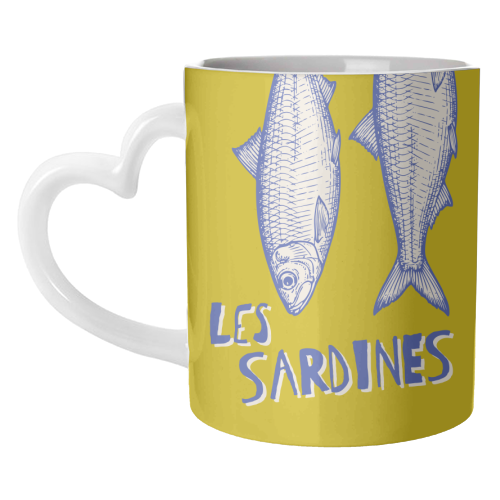 Les Sardines - unique mug by Claire Atwood