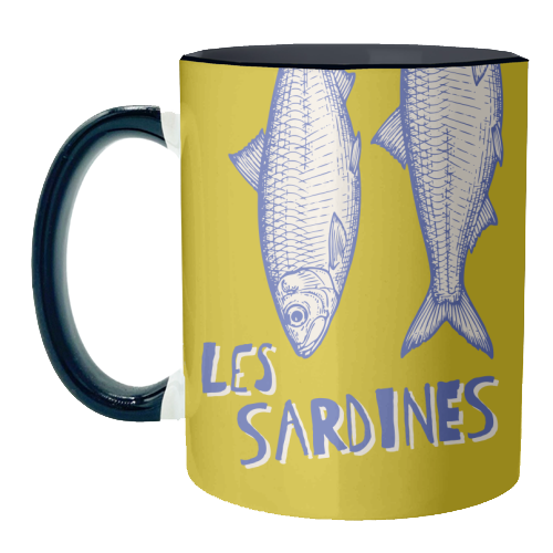 Les Sardines - unique mug by Claire Atwood