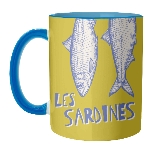 Les Sardines - unique mug by Claire Atwood
