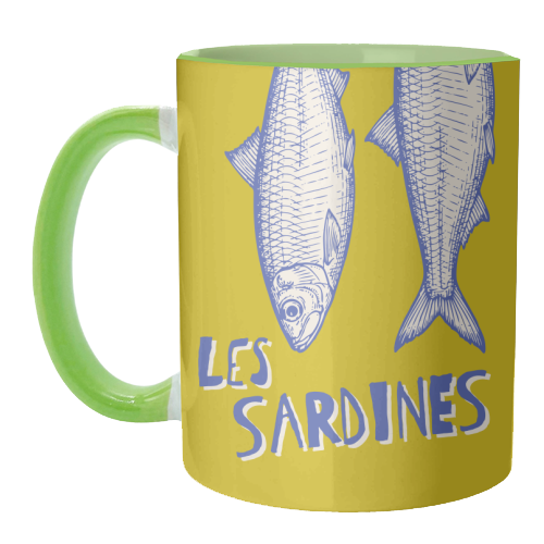 Les Sardines - unique mug by Claire Atwood