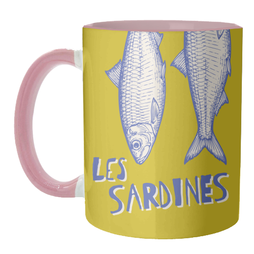Les Sardines - unique mug by Claire Atwood