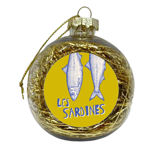 Les Sardines - xmas bauble by Claire Atwood
