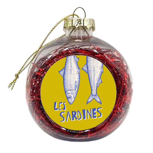 Les Sardines - xmas bauble by Claire Atwood