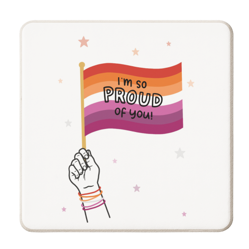 Lesbian coming out - personalised beer coaster by Loren Grosvenor