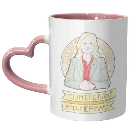Leslie Knope of Parks & Rec Watercolor Illustration - unique mug by A Rose Cast - Karen Murray