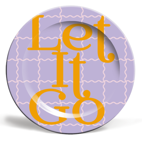 Let It Go - ceramic dinner plate by Daniela di Niro