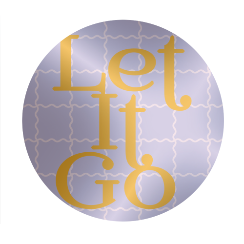 Let It Go - Circle Sticker by Daniela di Niro