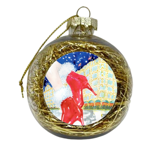 Let It Snow 1 - xmas bauble by Jax Barrett