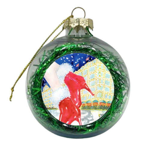 Let It Snow 1 - xmas bauble by Jax Barrett