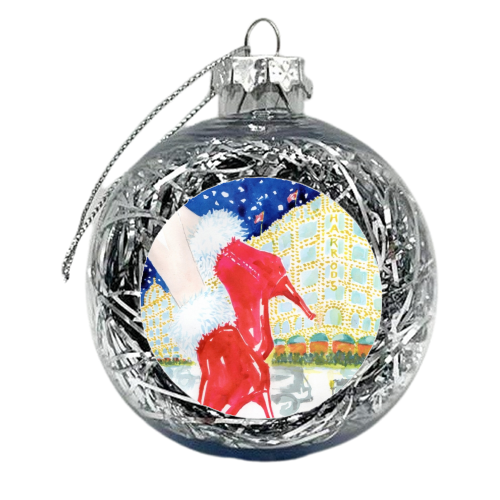 Let It Snow 1 - xmas bauble by Jax Barrett