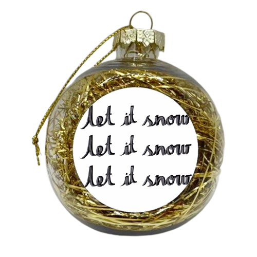 Let It Snow 9 - xmas bauble by Harriet Plaskitt