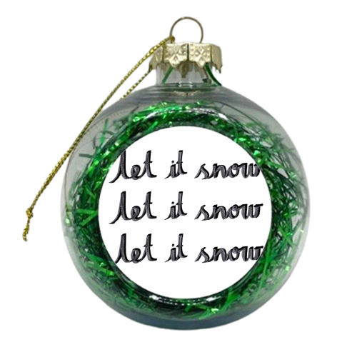 Let It Snow 9 - xmas bauble by Harriet Plaskitt