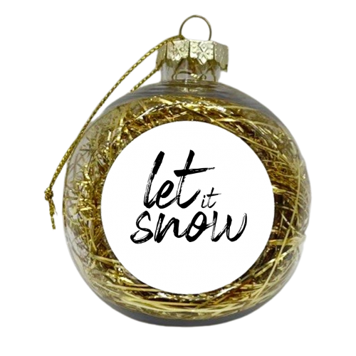 Let It Snow - xmas bauble by Pink and Pip