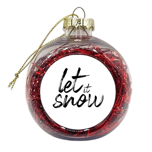 Let It Snow - xmas bauble by Pink and Pip