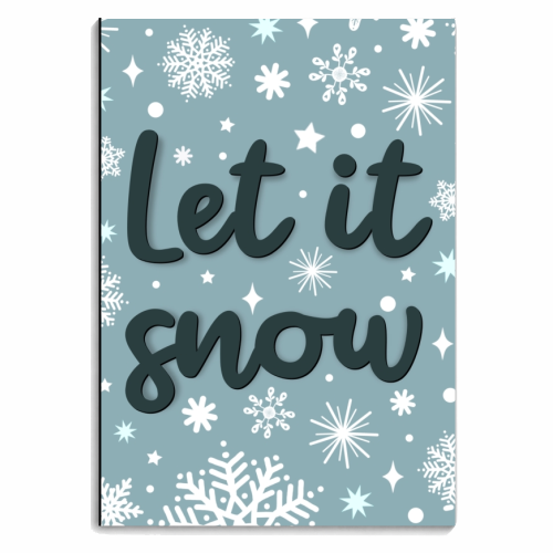 Let it snow in blue - personalised A4, A5, A6 notebook by The Girl Next Draw