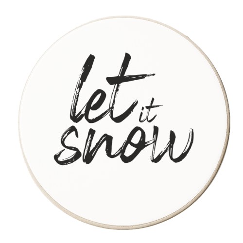Let It Snow - personalised beer coaster by Pink and Pip
