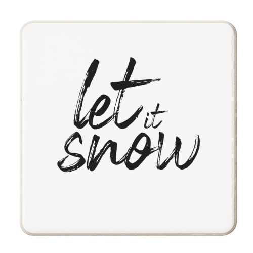 Let It Snow - personalised beer coaster by Pink and Pip