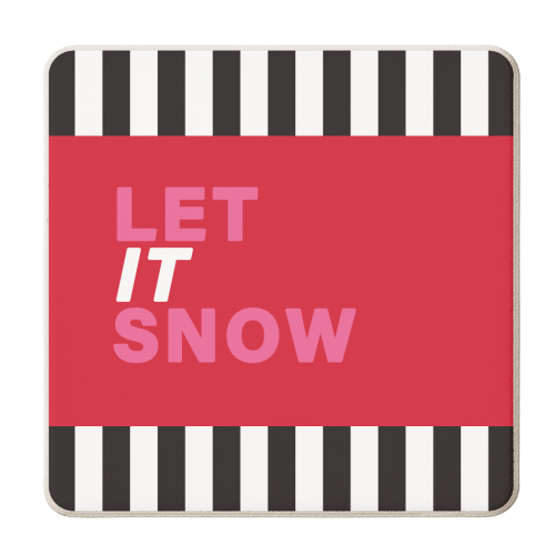 Let it snow - personalised beer coaster by The Boy and the Bear