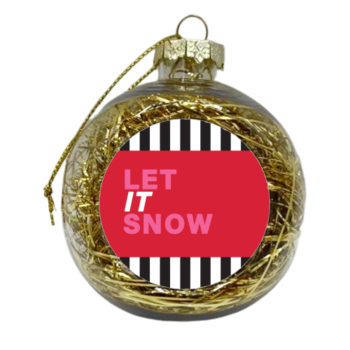 Let it snow - xmas bauble by The Boy and the Bear