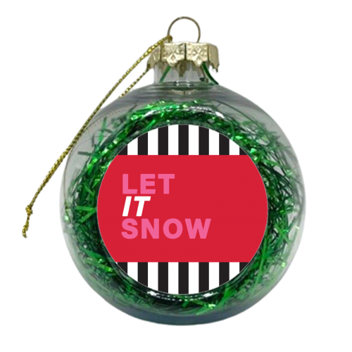 Let it snow - xmas bauble by The Boy and the Bear