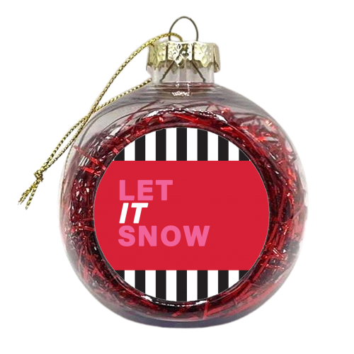 Let it snow - xmas bauble by The Boy and the Bear