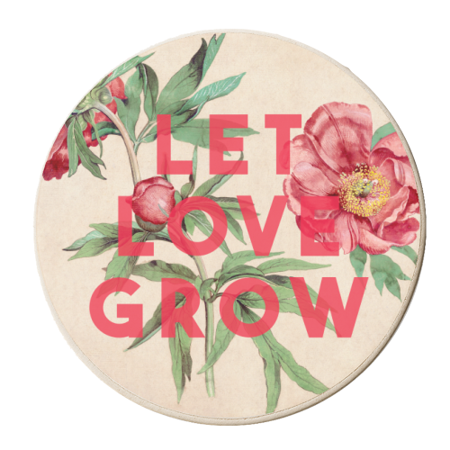 Let Love Grow - personalised beer coaster by The 13 Prints
