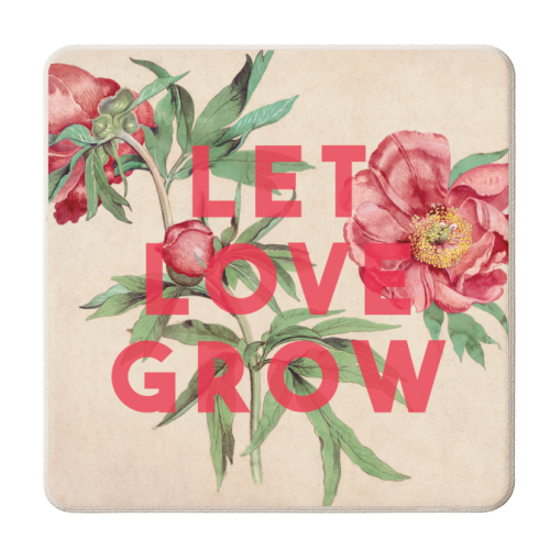 Let Love Grow - personalised beer coaster by The 13 Prints