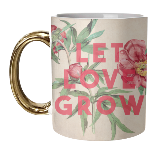 Let Love Grow - unique mug by The 13 Prints