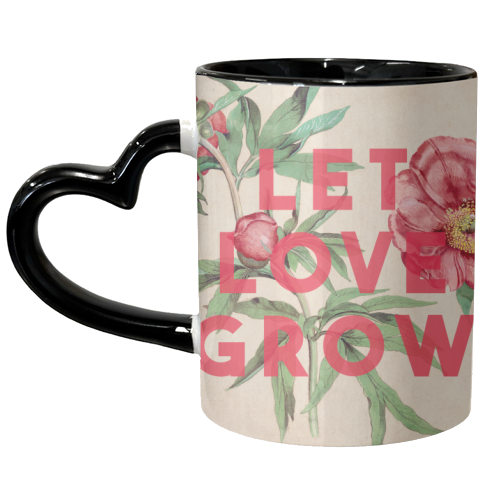 Let Love Grow - unique mug by The 13 Prints