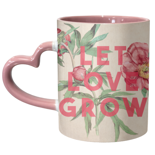 Let Love Grow - unique mug by The 13 Prints