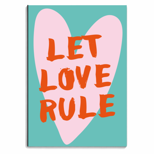 Let love rule - personalised A4, A5, A6 notebook by Ohkimiko