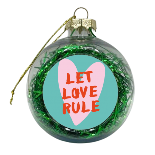 Let love rule - xmas bauble by Ohkimiko