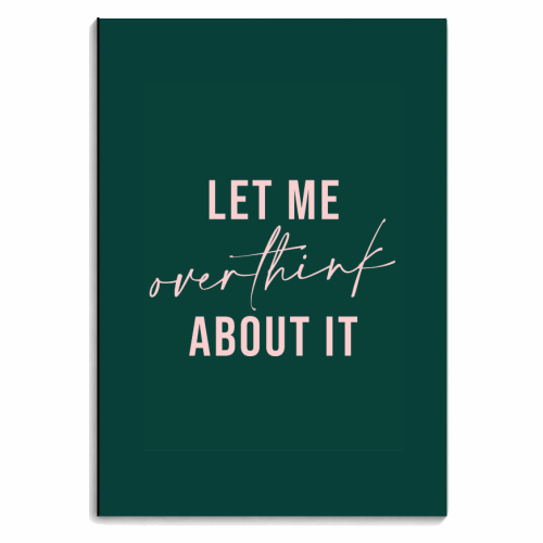 Let Me Overthink About It - personalised A4, A5, A6 notebook by Kind of Simple Designs