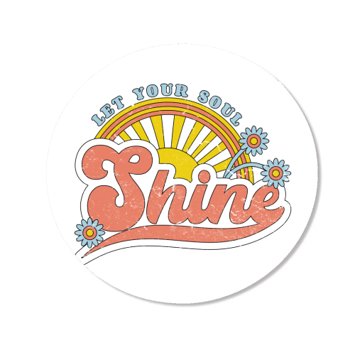 Let Your Soul Shine - Vintage Retro Graphic - Magnet by InspiredImages