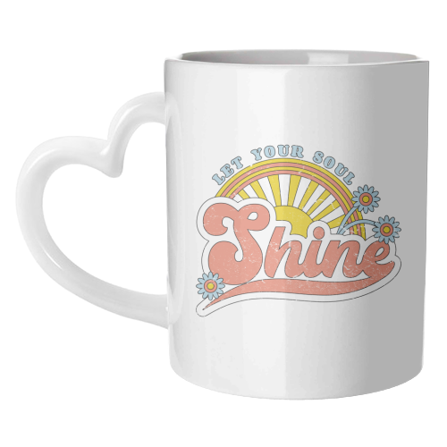 Let Your Soul Shine - Vintage Retro Graphic - unique mug by InspiredImages