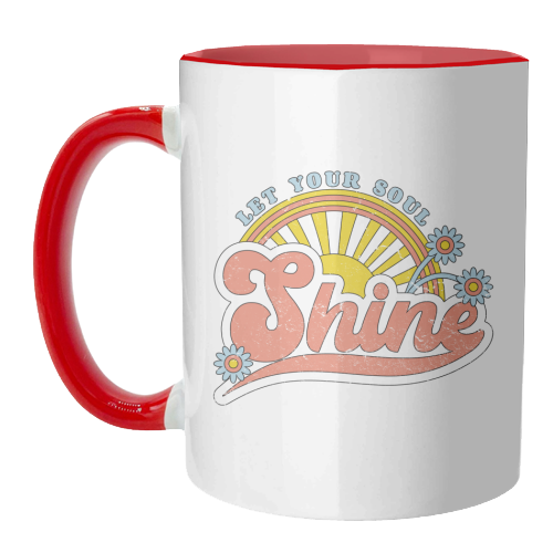 Let Your Soul Shine - Vintage Retro Graphic - unique mug by InspiredImages