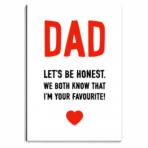 Let's Be Honest Dad - personalised A4, A5, A6 notebook by Adam Regester