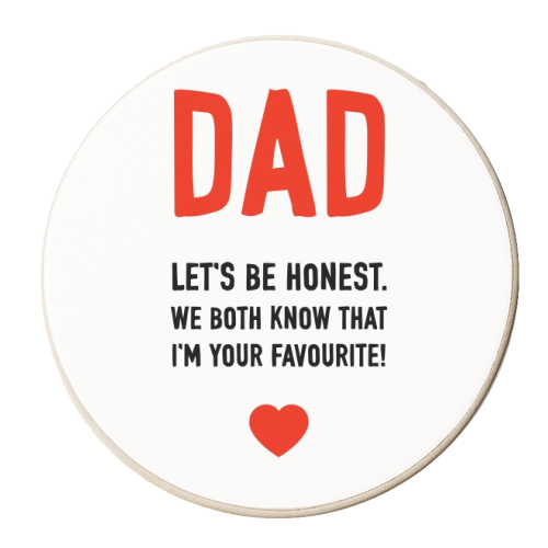 Let's Be Honest Dad - personalised beer coaster by Adam Regester