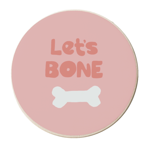 Let's Bone - personalised beer coaster by Giddy Kipper