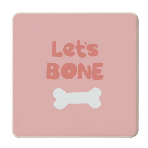 Let's Bone - personalised beer coaster by Giddy Kipper