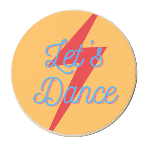 Let's dance bolt - personalised beer coaster by Proper Job Studio