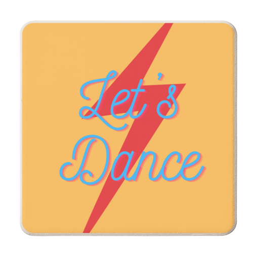 Let's dance bolt - personalised beer coaster by Proper Job Studio