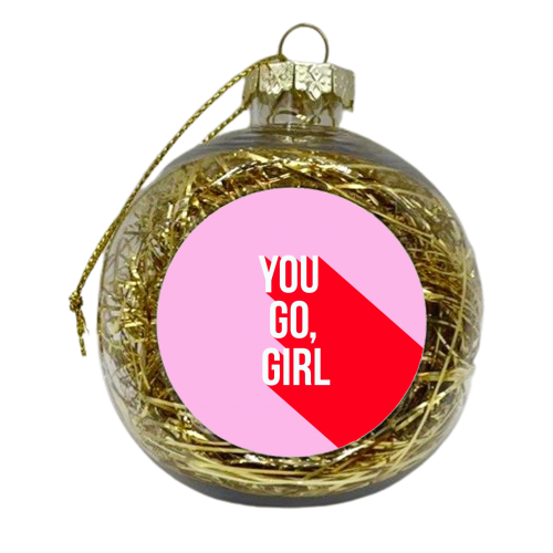 Let's do this! Inspiring words - xmas bauble by Dominique Vari
