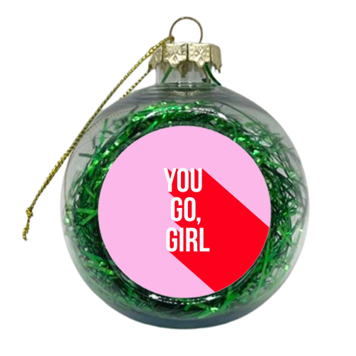 Let's do this! Inspiring words - xmas bauble by Dominique Vari